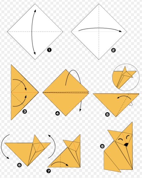 Оригами лисичка