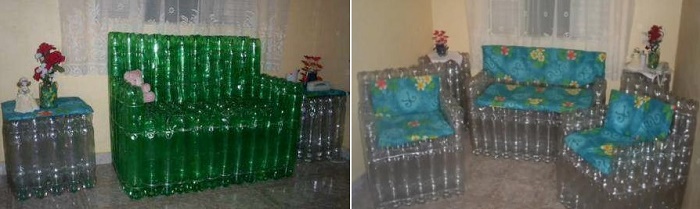 Мебель из пластиковых бутылок своими руками