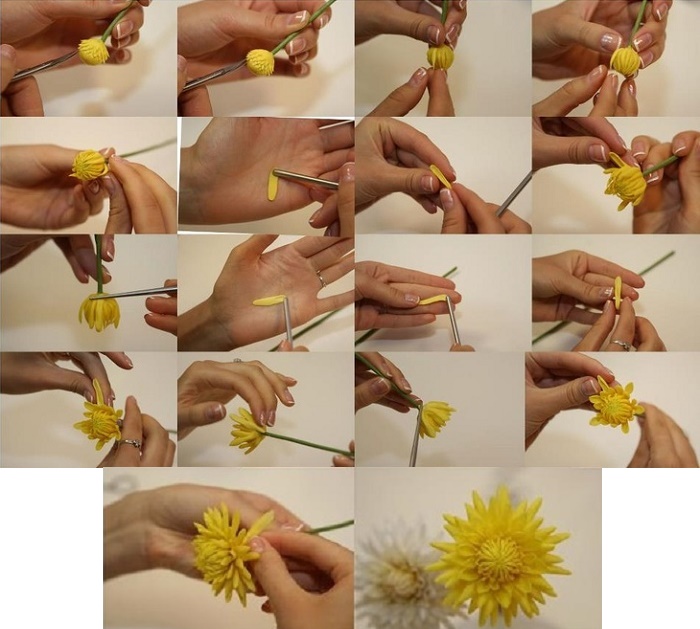 Как делать цветы из полимерной глины